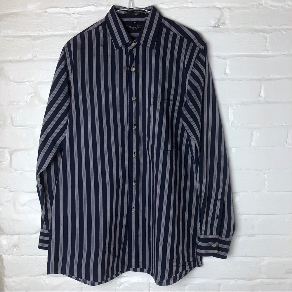 Christian Dior white&blue medium men’s dress shirt